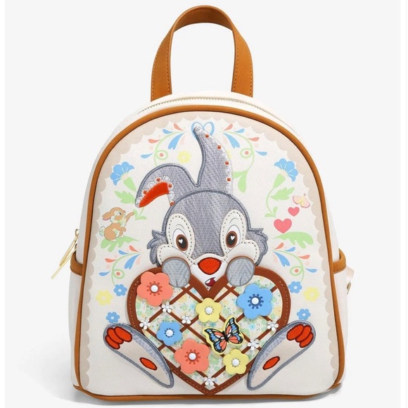Danielle Nicole Handbags - New Disney Danielle Nicole Thumper Mini Backpack Bambi Heart Rabbit Vegan Cream